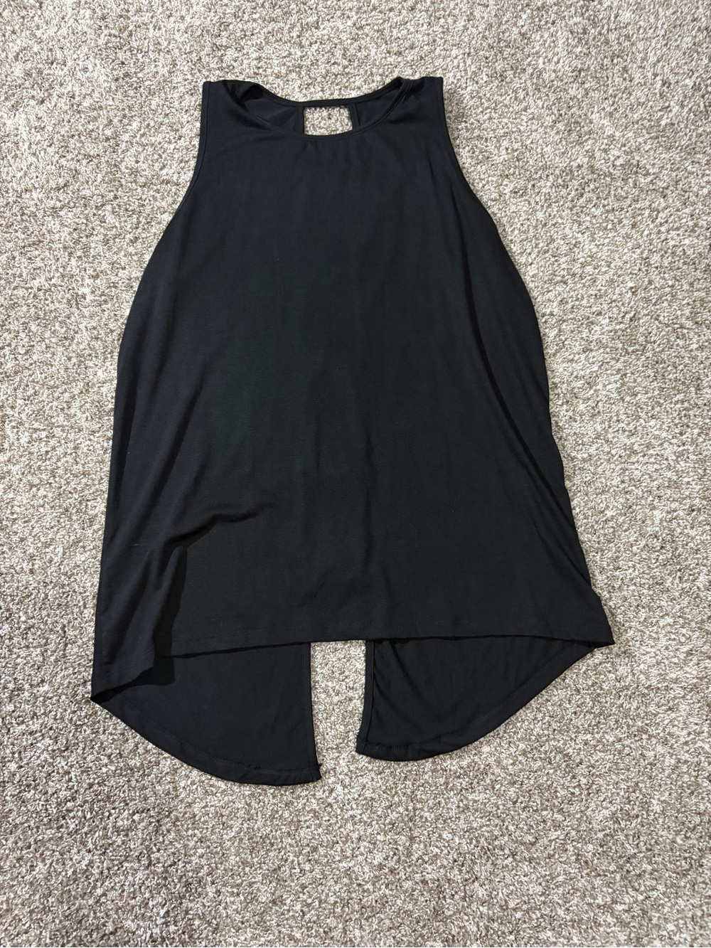 Black Women's High-Low Tank Top